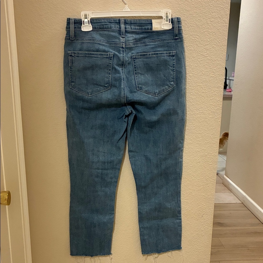 PAIGE Women's Classic Blue Straight Leg Jeans - Picture 3 of 6